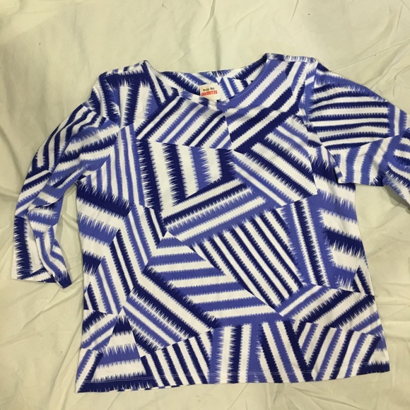 Ruby Rd. Tops - Ruby Rd. Abstract Royal & periwinkle top